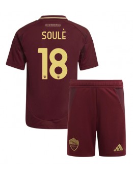 AS Roma Matias Soule #18 Heimtrikotsatz für Kinder 2024-25 Kurzarm (+ Kurze Hosen)